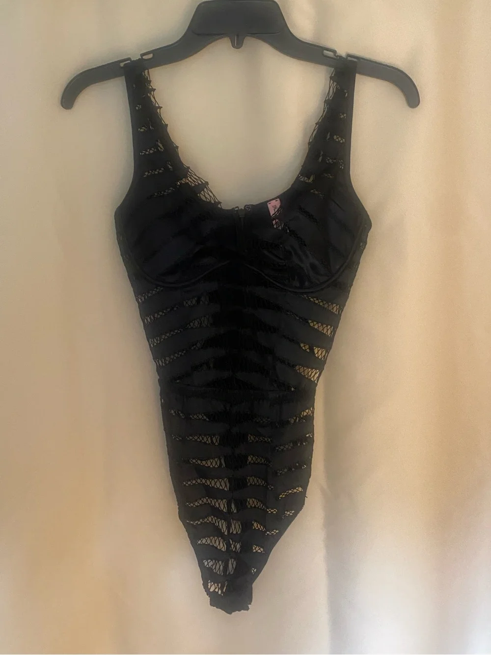 Agent Provocateur Rayna Black Fishnet Strappy Bodysuit - Picture 9 of 15